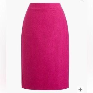 J Crew Wool Blend Pencil Skirt Lined Color Raspberry Size 0